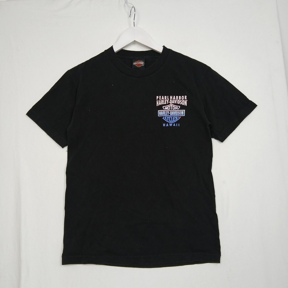 Harley-Davidson Pearl Harbor Hawaii Graphic T-Shirt Black Small